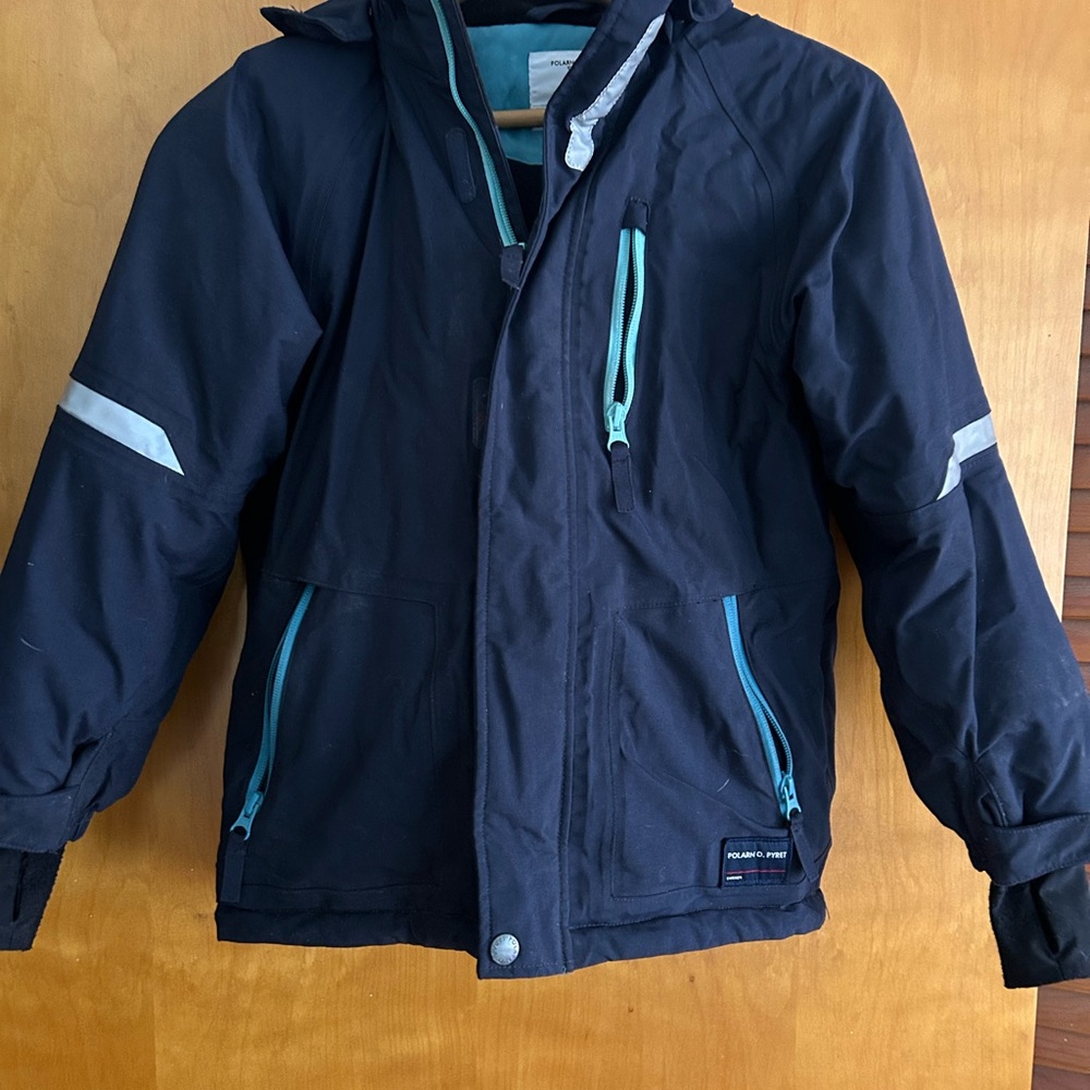 Polarn O. Pyret Black Jacket with Blue Accents